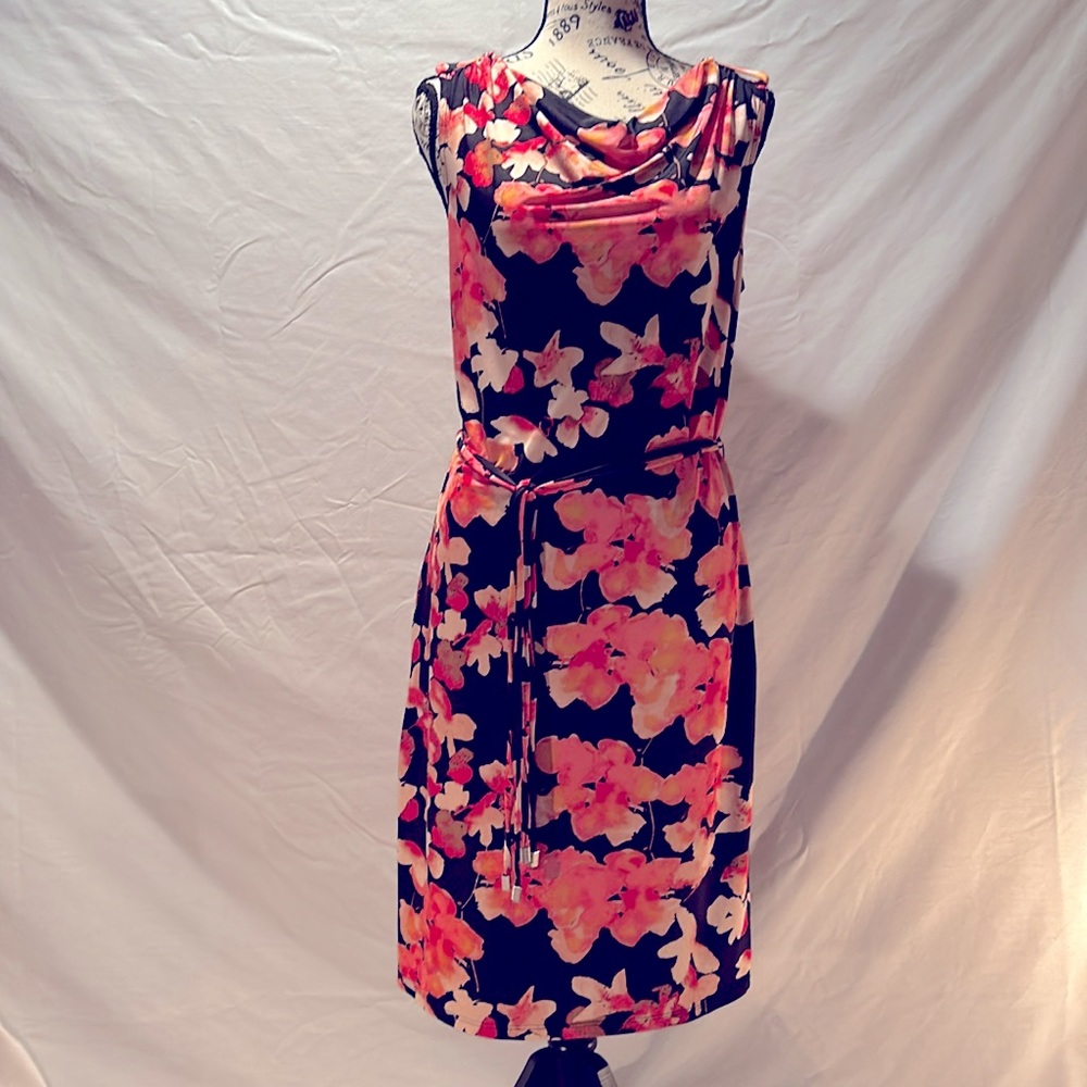 Dana Buchman womens dress. Size M, black/oranges, pull over style